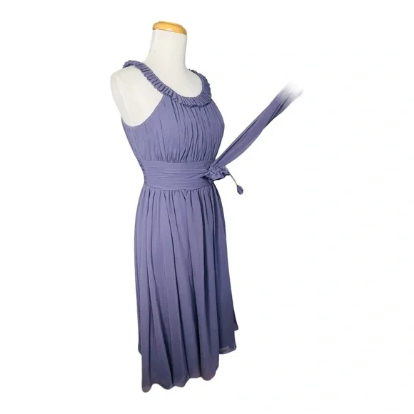 Mori Lee by Madeline Gardner Sleeveless Chiffon DressLilac Size 7/8 Never Worn - Picture 5 of 14